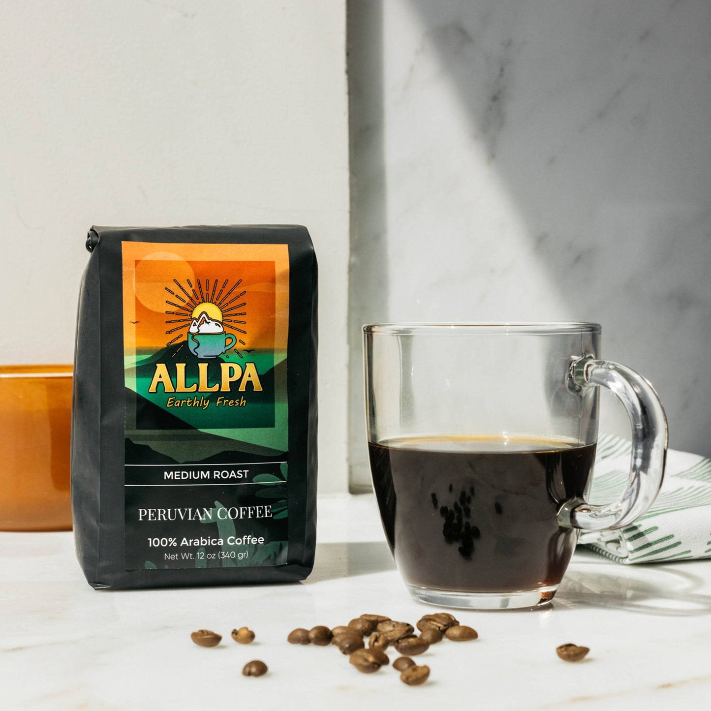 Allpa Peruvian Coffee | Medium Roast | Whole Bean 12oz